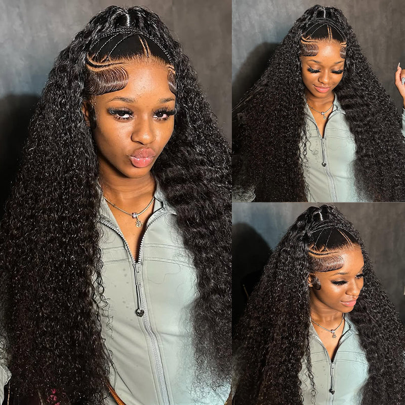 Ishow Pull Go 13x6 Full Lace Frontal Wig Deep Wave Human Hair Wigs Pre Everything Glueless Wig