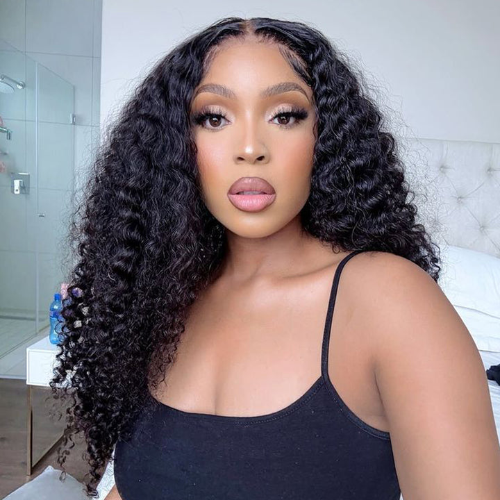 Ishow Virgin Human Hair 3 Bundles With 4x4 Lace Closure Burmese Curly Hair Bundles With Closure