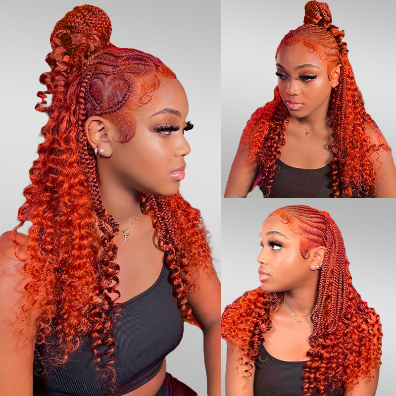 Ginger #350 Deep Wave Braids Hair Extensions Style