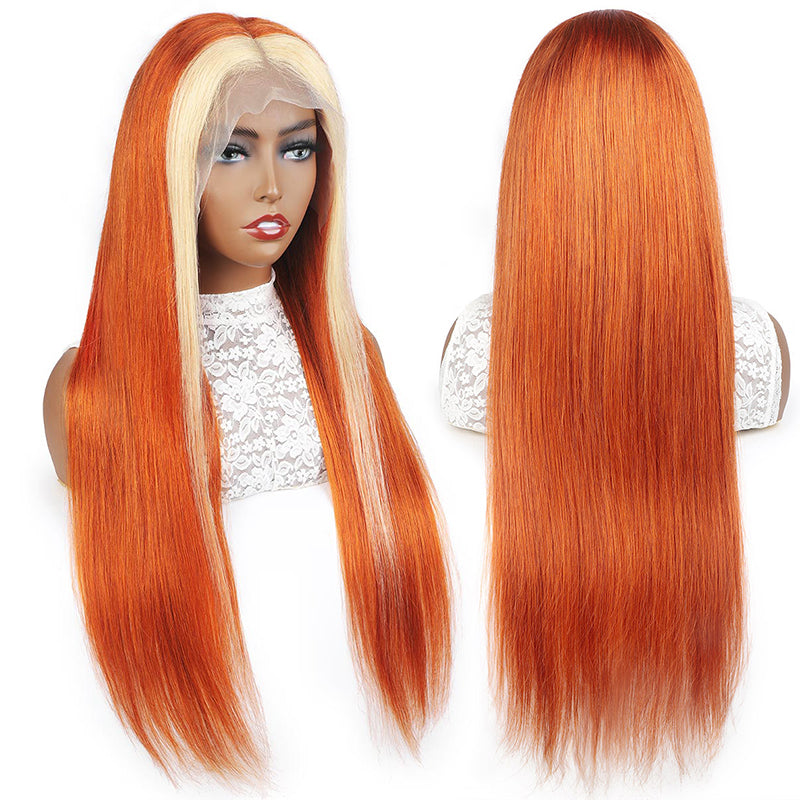 Ginger Wig 13x4 Blonde Human Hair Wigs Straight Hair Lace Front Wigs With Baby Hair
