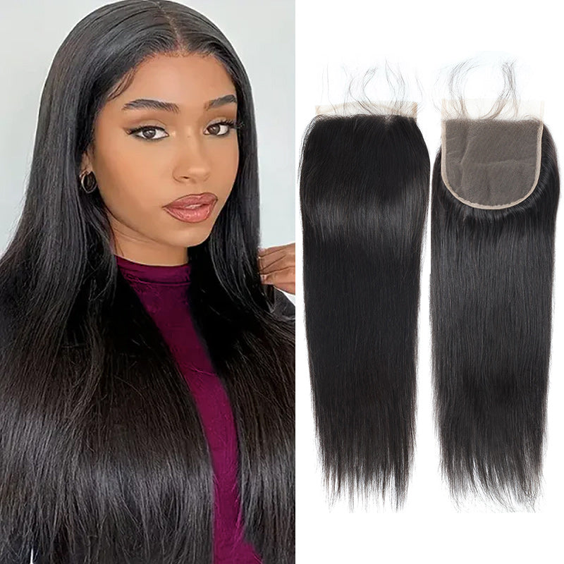 Ishow Hair Body Wave Straight Hair 4X4 Lace Closure With Baby Hair