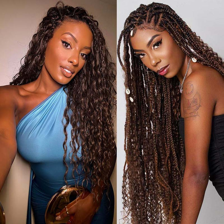 Women With Ishow #4 Brown Deep Wave Braids and Extensions