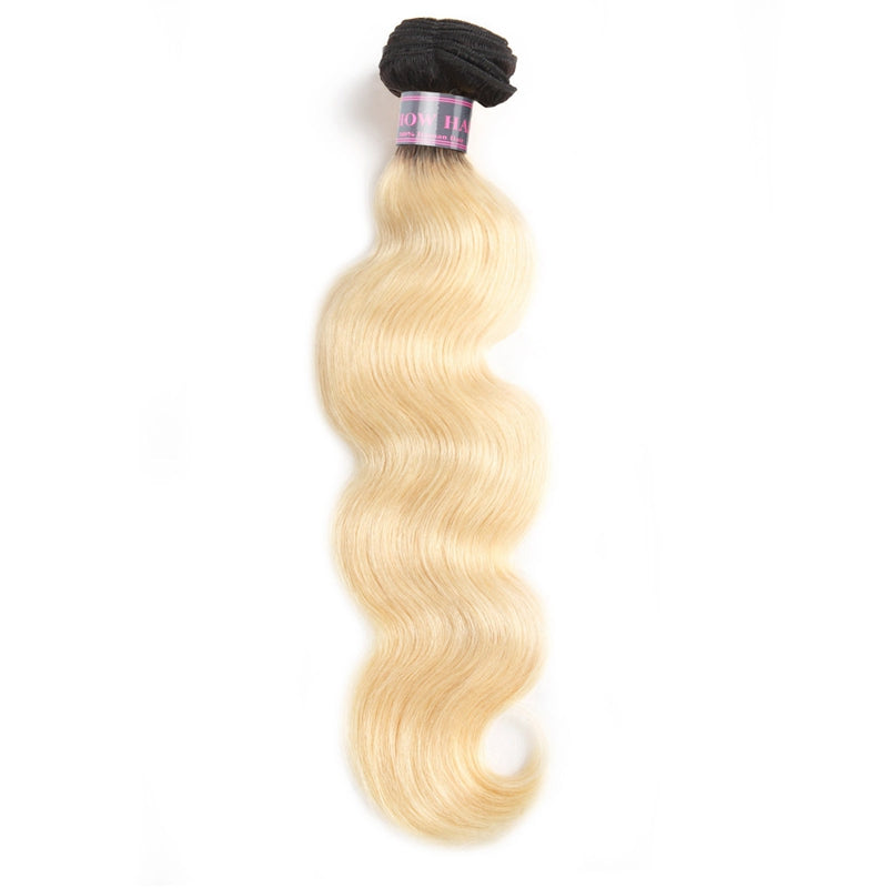 Ishow T1B/613 Blonde Body Wave Hair Bundle On a White Background