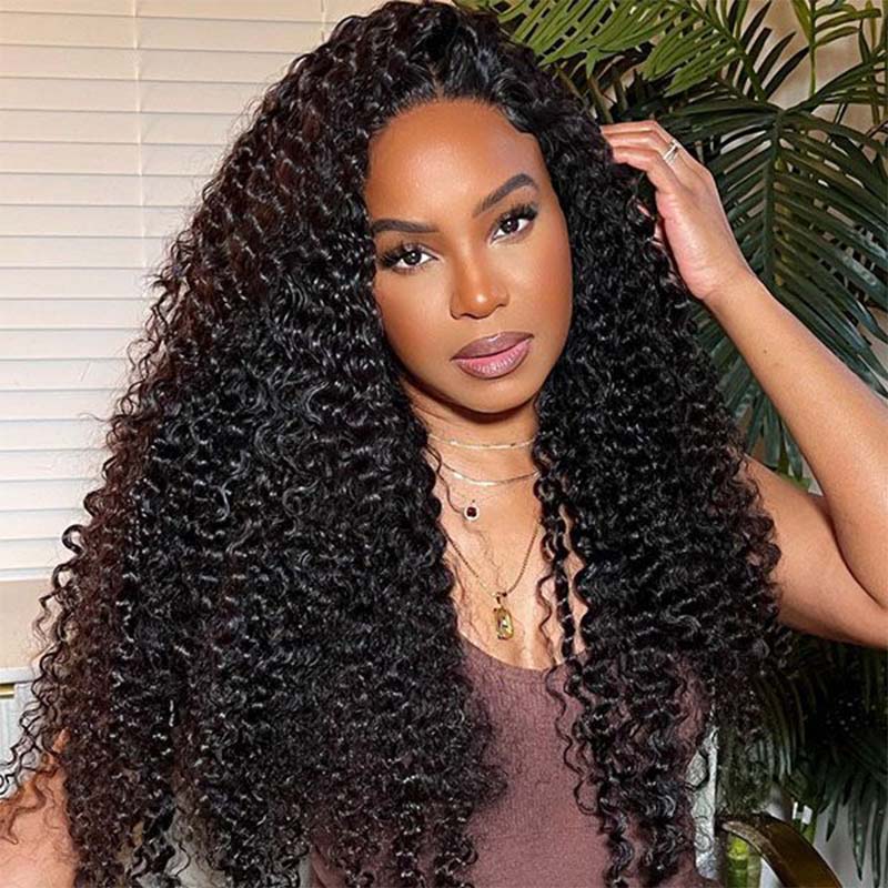 ?New 22” Trinity ?% Brazilian Customized 4X4 Closure Human Hair Wig? 4x4/13x4 Lace Wig Short Curly Bob Wigs Human Hair Brazilian  main image 2
