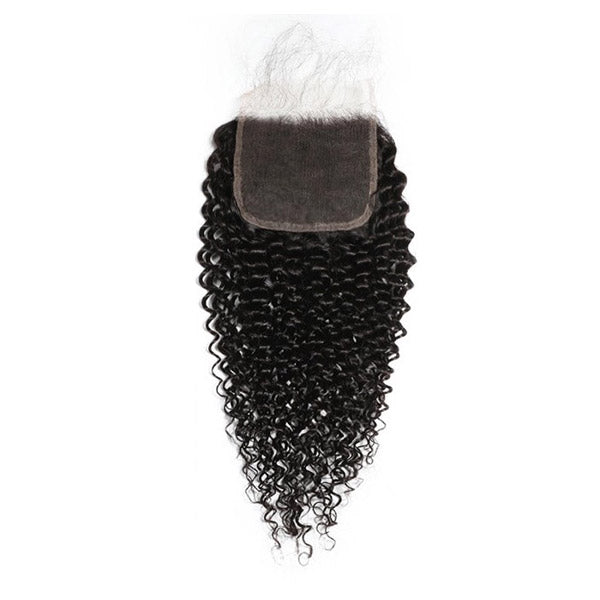 Curly 5X5 Lace Closure in Natural Black, Made From 100% Human Hair
