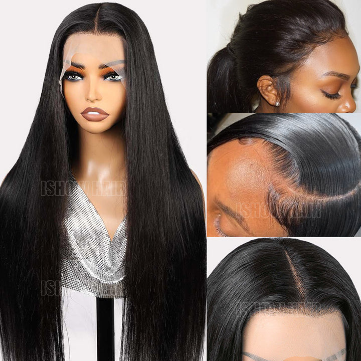 Lace Front Hair Wigs Peruvian Virgin Remy Straight Human Hair Wig - IshowHair