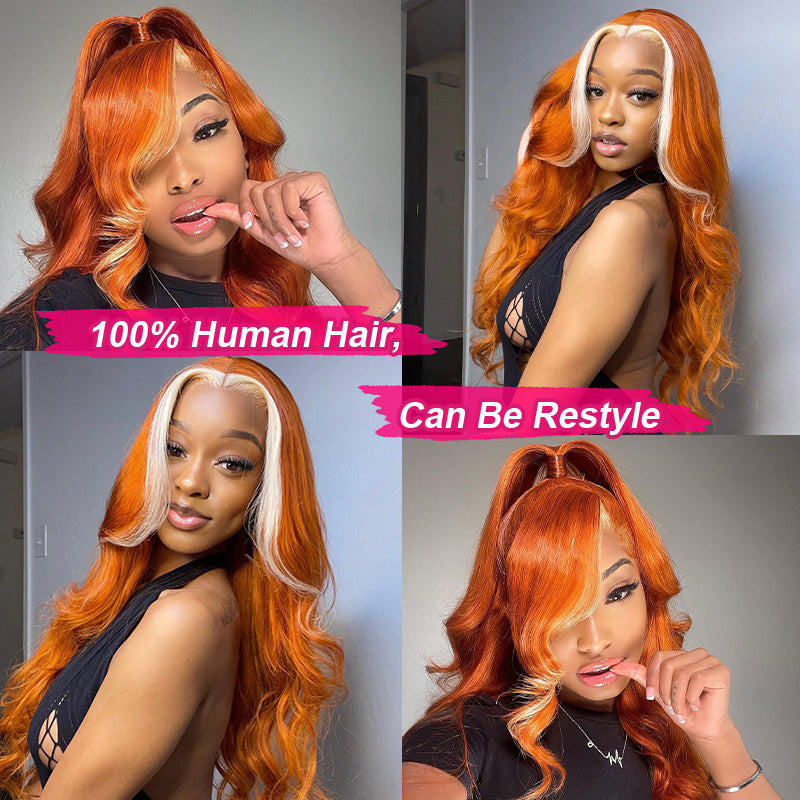 Ginger Wig 13x4 Blonde Human Hair Wigs Straight Hair Lace Front Wigs With Baby Hair