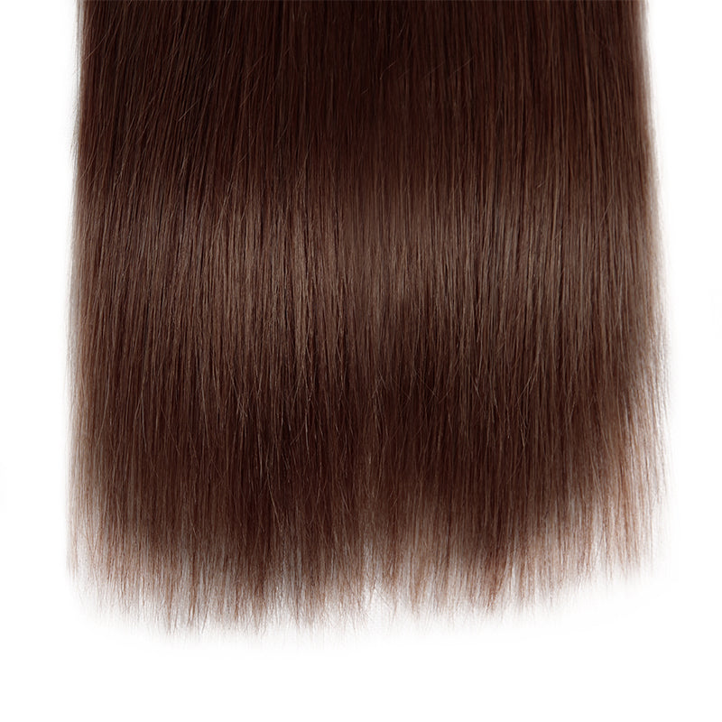 Ishow 4# Brown Straight Human Hair Extension