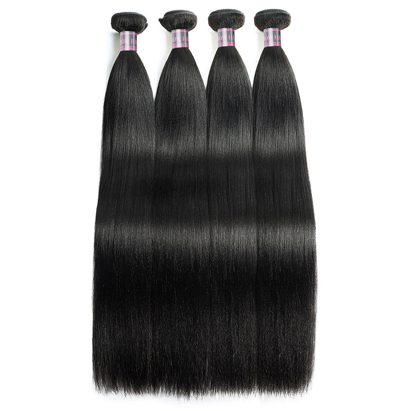 Ishow Brazilian Yaki Straight Hair Bundles - 4 Pack