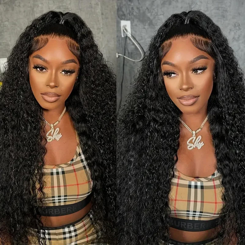 Water Wave Lace Front Wig On a Black Woman | Ishow Hair