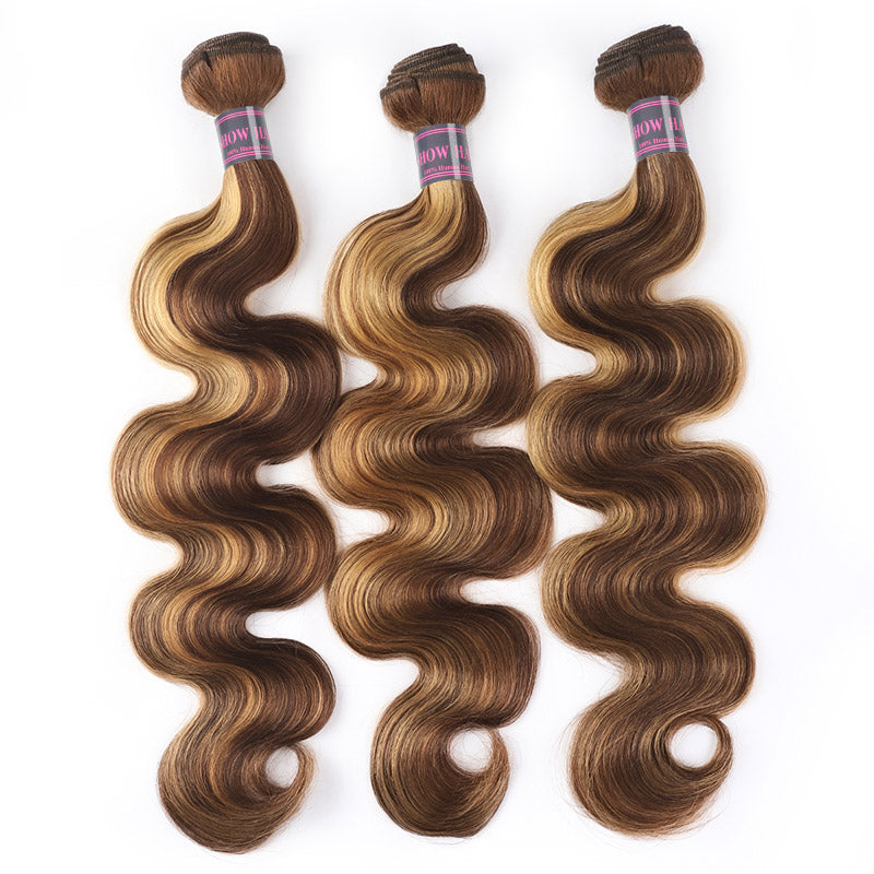 Three Bundles of Highlighted Loose Wave Human Hair Extensions for Ishow's Flash Sale