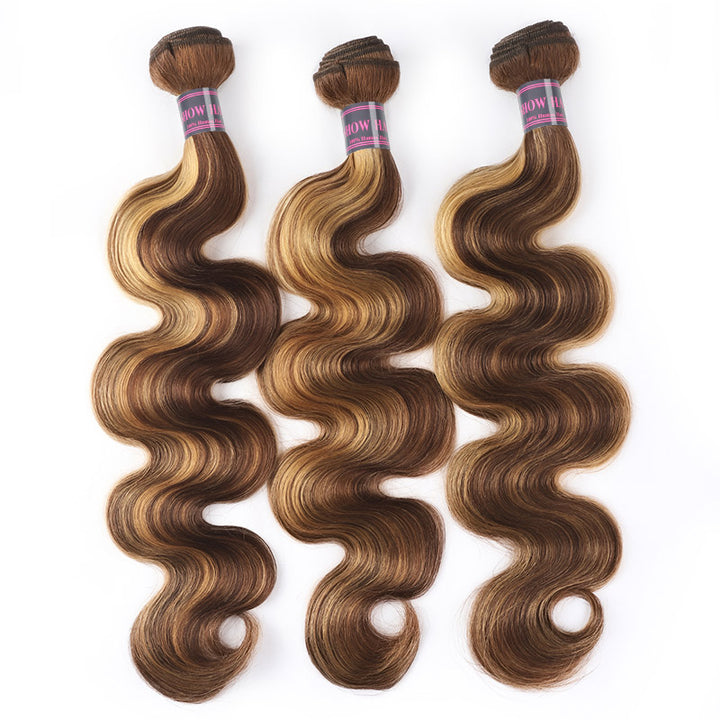 Three Bundles of Highlighted Loose Wave Human Hair Extensions for Ishow's Flash Sale
