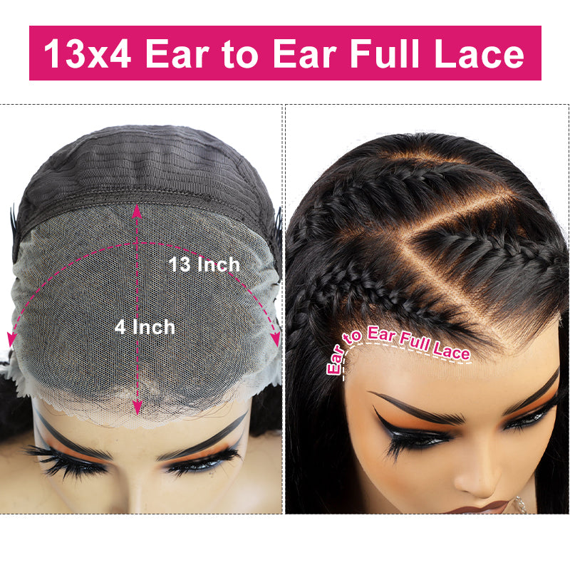 13x4 ear to ear full lace part, parting as your need easily
