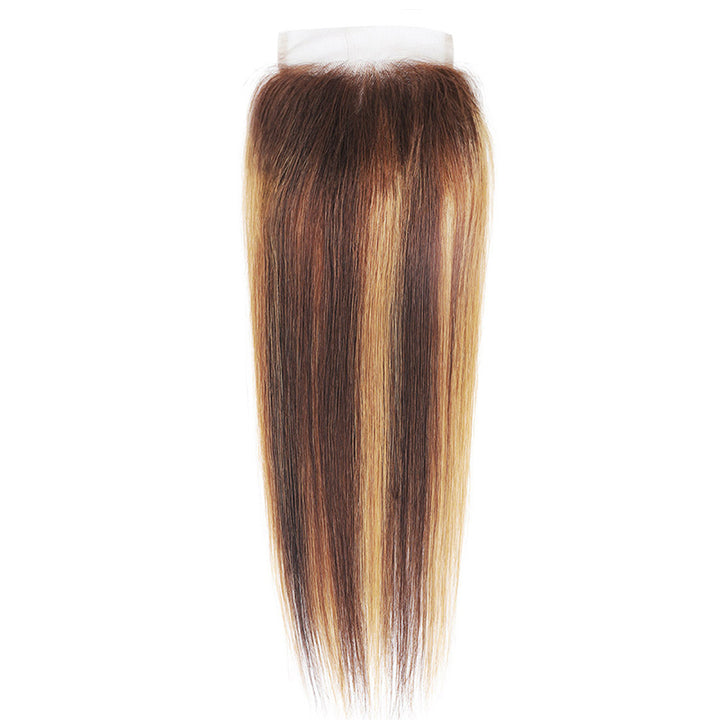 P4/27 Highlight Human Hair Closure - Natural Finish