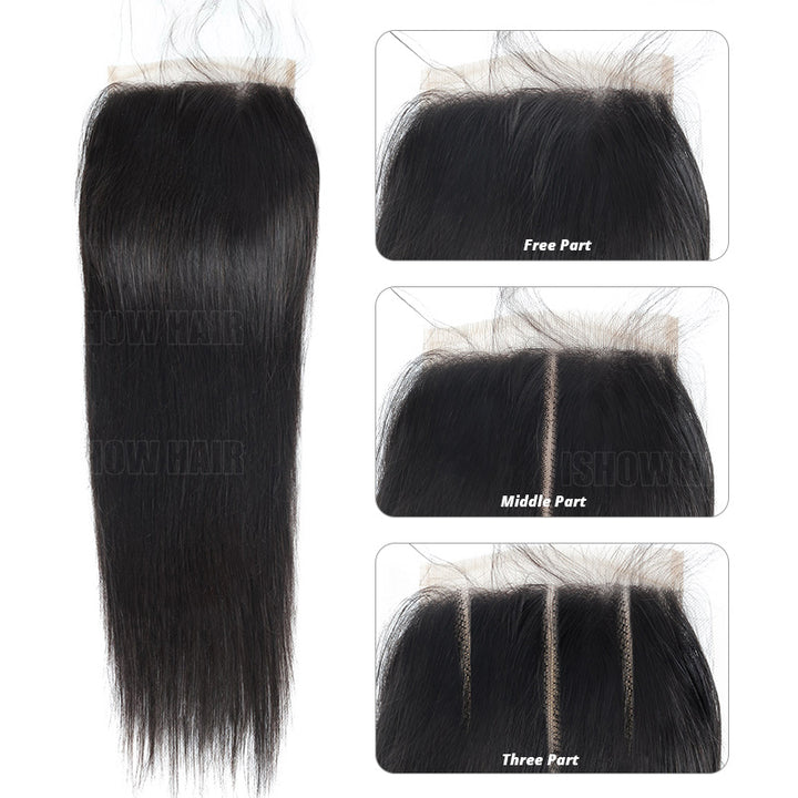 Ishow Hair 4X4 Lace Closure: Free, Middle and Three Part