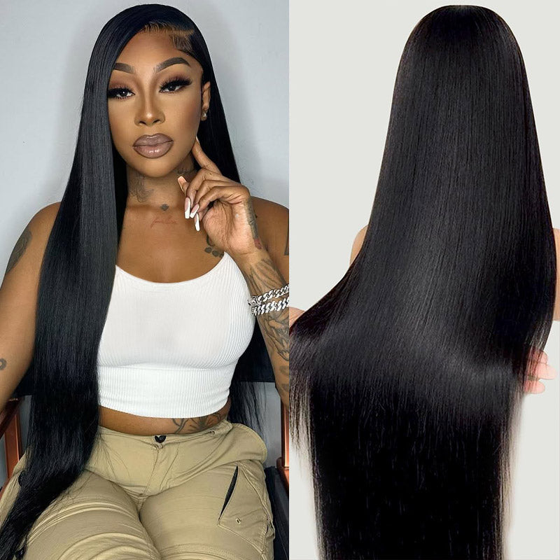 Ishow Beauty Long Straight Black Human Hair Wig