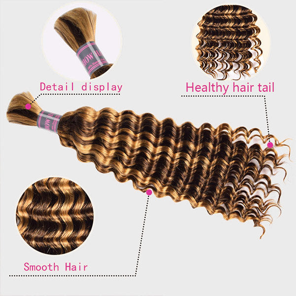 Ishow Hair P4/27 Deep Wave Extensions, Detail Display