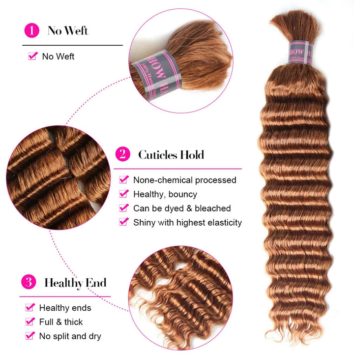 Ishow Braiding Hair Features: No Weft, Healthy Ends, #27 Blonde