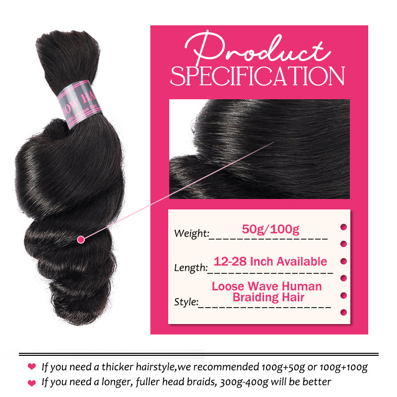 Ishow Loose Wave Braiding Hair Specifications