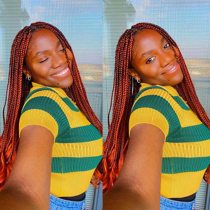Ginger Braids With Deep Wave Hair Extensions, Ishow Hair