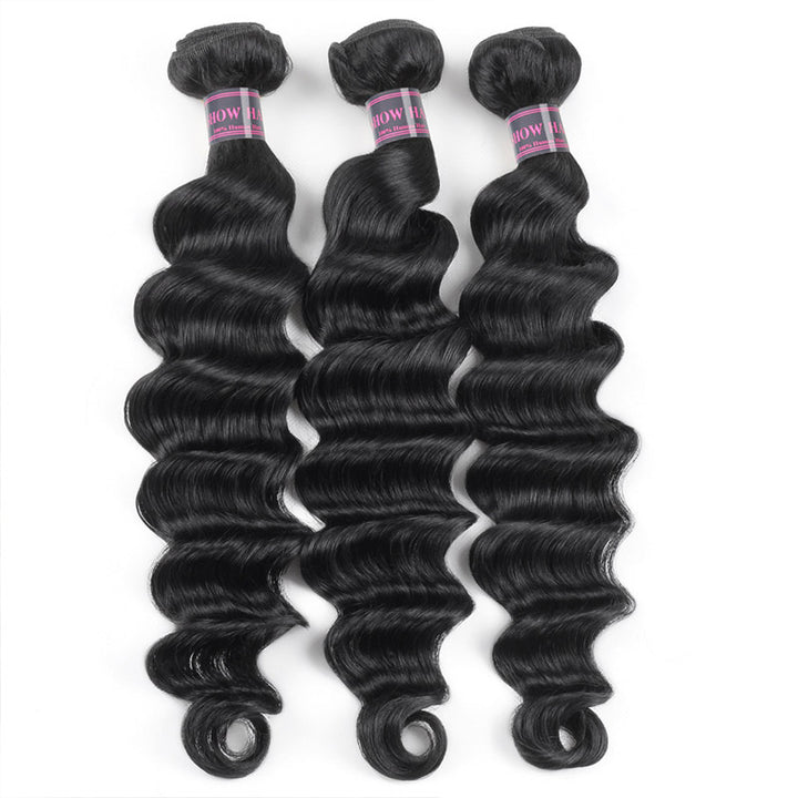 Three Bundles of Body Wave Black Human Hair Extensions for Ishow Flash Sale
