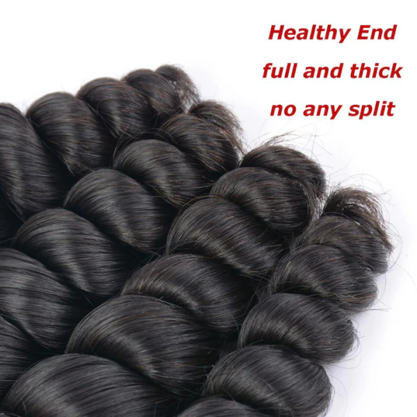 Brazilian Loose Wave Hair Bundles With Full Thick Healthy Ends, No Splits Visible