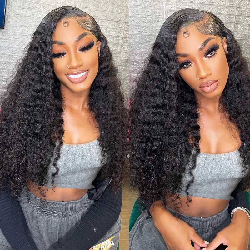 Water Wave Lace Front Wigs Real Swiss HD Lace Wigs 30 Inch Long Human Hair Undetectable Lace Wigs