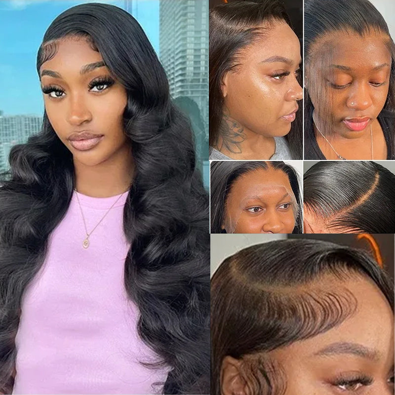 Model With Body Wave Wig Featuring HD Transparent Lace and Natural Hairline
