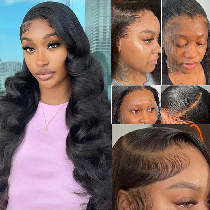 Model With Body Wave Wig Featuring HD Transparent Lace and Natural Hairline