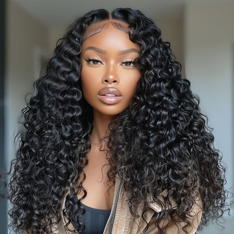 Woman With Burmese Curly Hair Bundles - Ishow Beauty