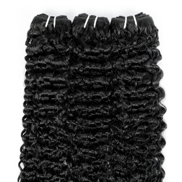 Ishow Burmese Curly Hair Bundles, 100% Human Virgin Hair, Natural Wave