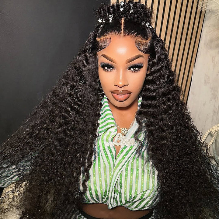 Ishow Pull Go 13x6 Full Lace Frontal Wig Deep Wave Human Hair Wigs Pre Everything Glueless Wig