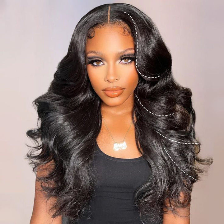 Ishow Hair Layered Body Wave Glueless Wig