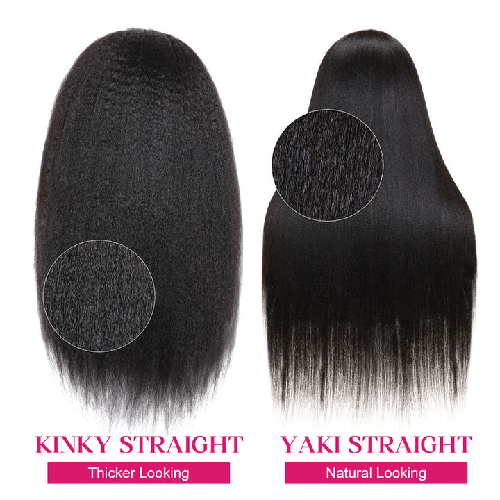 Ishow Hair Yaki Straight Wig Texture Comparison: Kinky vs Yaki Straight