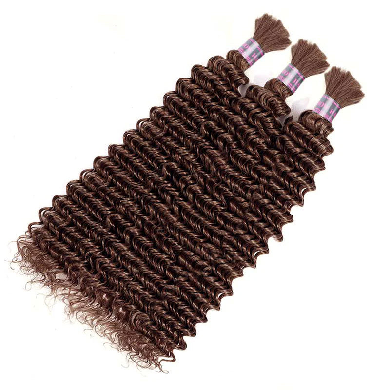Ishow #4 Brown Deep Wave Hair for Braiding