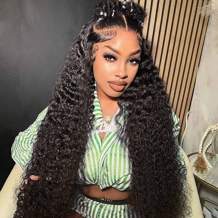 Ishow Pull Go 13x6 Full Lace Frontal Wig Deep Wave Human Hair Wigs Pre Everything Glueless Wig