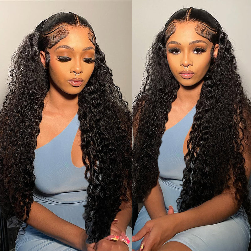 Deep Wave 3 Bundles with 4x4 Lace Closure Virgin Malaysian Human Hair - IshowHair