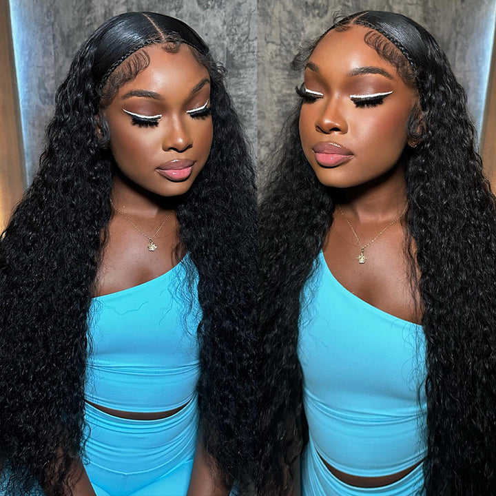 Water Wave Hair Bundles On a Model
