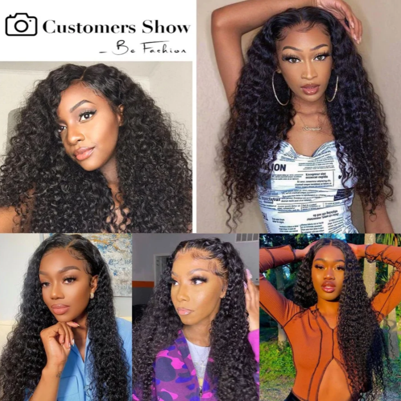 Collage of Women Showcasing Brazilian Curly Hair Extensions in Diverse Styles