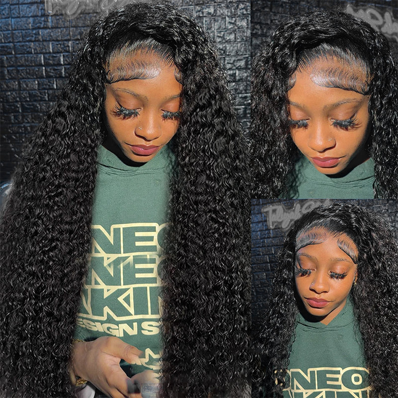 Deep Curly 13x4 Lace Front Wig HD Human Hair Lace Wigs Indian Hair Wigs With Baby Hair