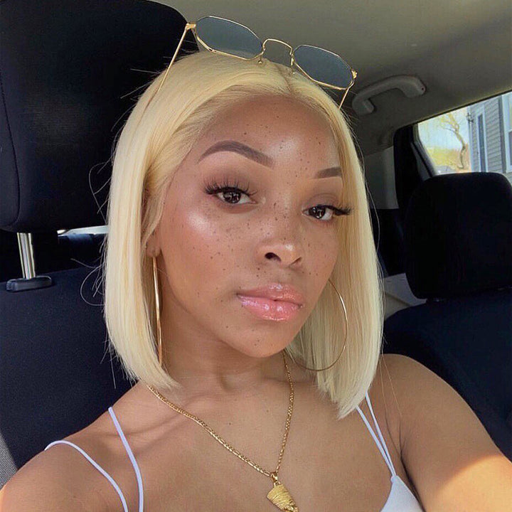 Blonde Bob Wig On a Woman | Ishow Beauty