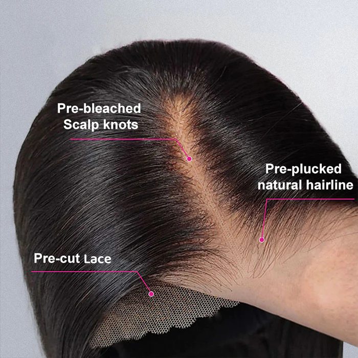 【Flash Sale】30 Inch=$190 Pre-Plucked Bleached Knots Pre-Cut Lace 13x4 Lace Frontal Glueless Wig