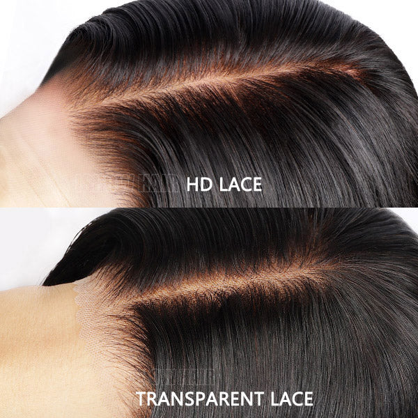 HD Lace vs Transparent Lace Wig Comparison Highlighting Hairline and Textures