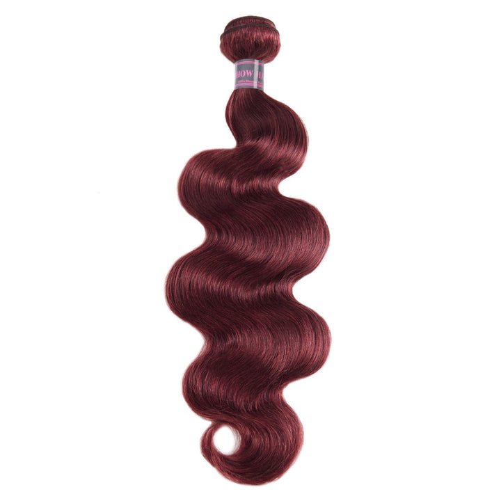 Burgundy Bundles with Closure Body Wave 3 Bundles With Human Hair Brazilian Hair