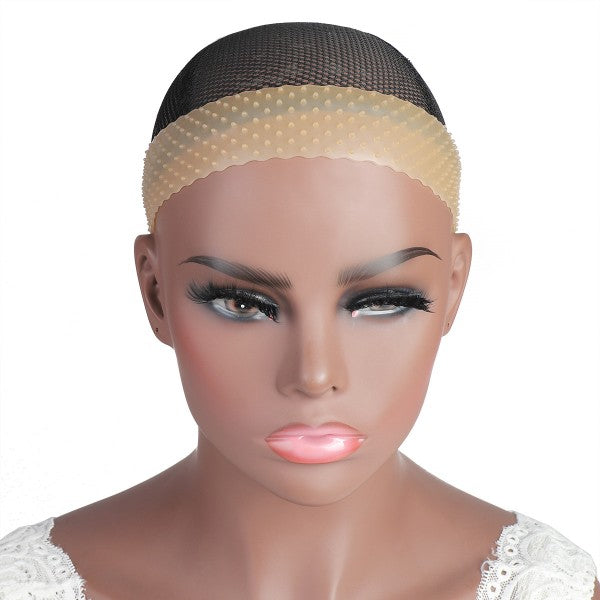 Transparent Silicone Wig Band On a Mannequin Head for Secure Wig Application