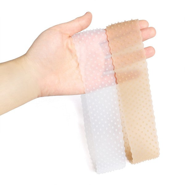Silicone Grip Wig Bands in Transparent and Light Brown Colors