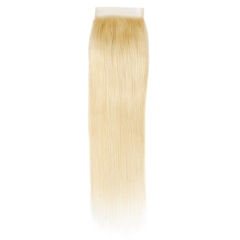 613 Blonde Straight Hair Bundle With Smooth, Shiny Texture for Weaving Or Styling