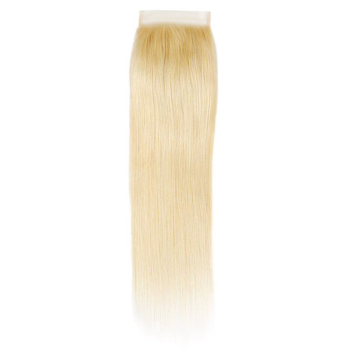 613 Blonde Straight Hair Bundle With Smooth, Shiny Texture for Weaving Or Styling