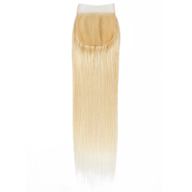 613 Blonde Straight Lace Closure With Silky Texture for Seamless Styling