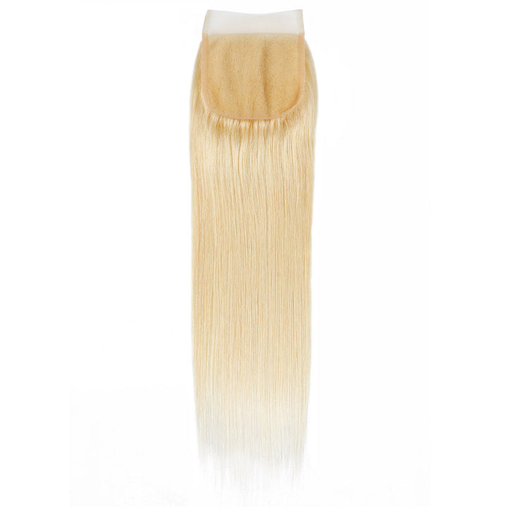 613 Blonde Straight Lace Closure With Silky Texture for Seamless Styling